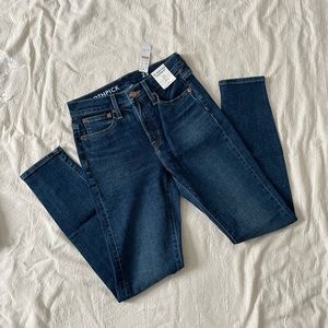 J Crew 10” High Rise Toothpick Jean in Juniper Wash